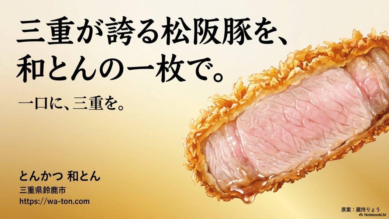 三重が誇る松阪豚を、和とんの一枚で。